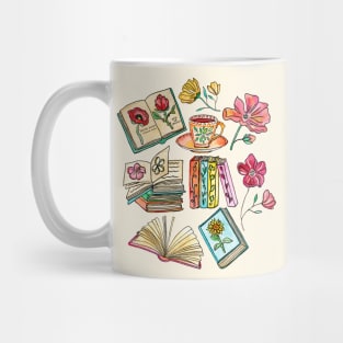 Blooms and Books Mug